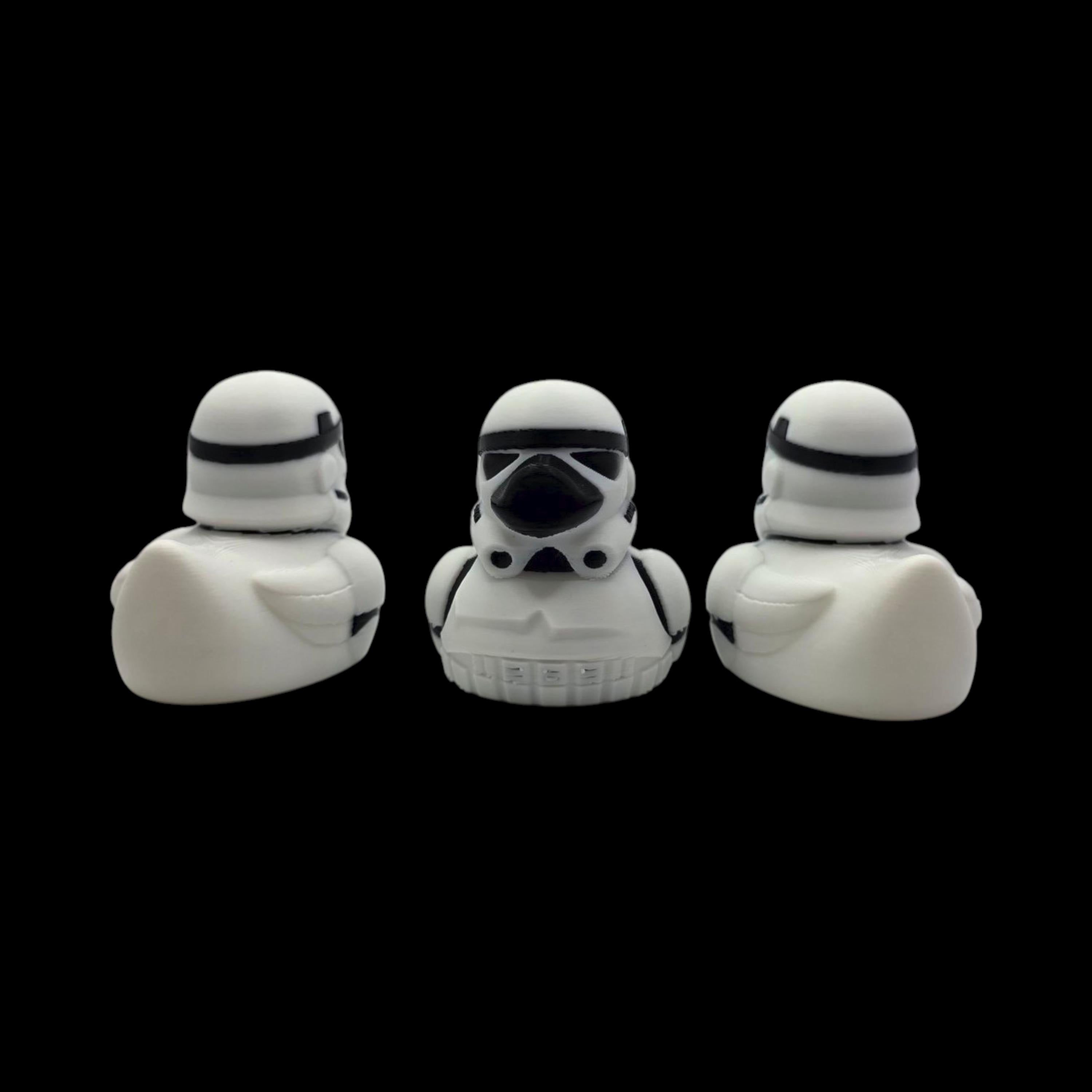 Stormtrooper Inspired Duck  Star Wars Fan  Geek Desk Toy Shelf Display Office Decoration Sci Jeep Ducking