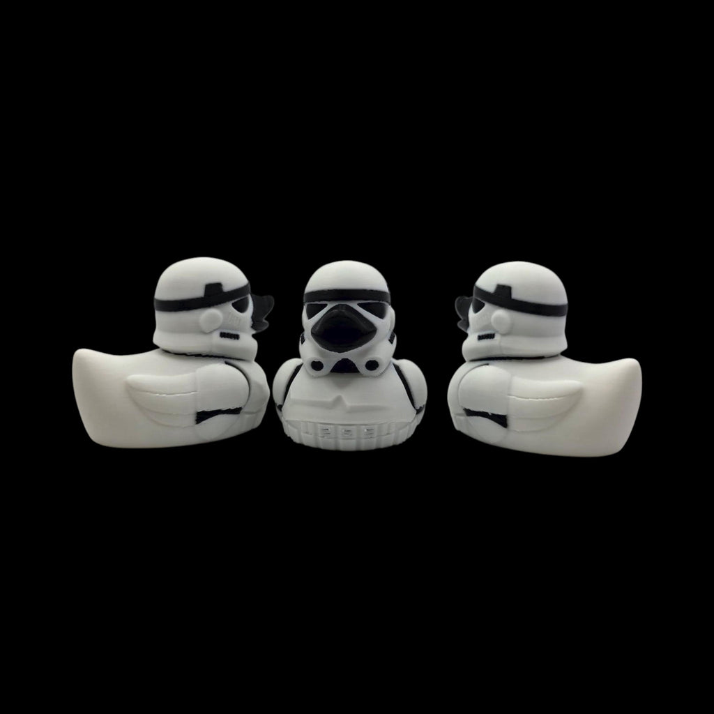 Stormtrooper Inspired Duck  Star Wars Fan  Geek Desk Toy Shelf Display Office Decoration Sci Jeep Ducking