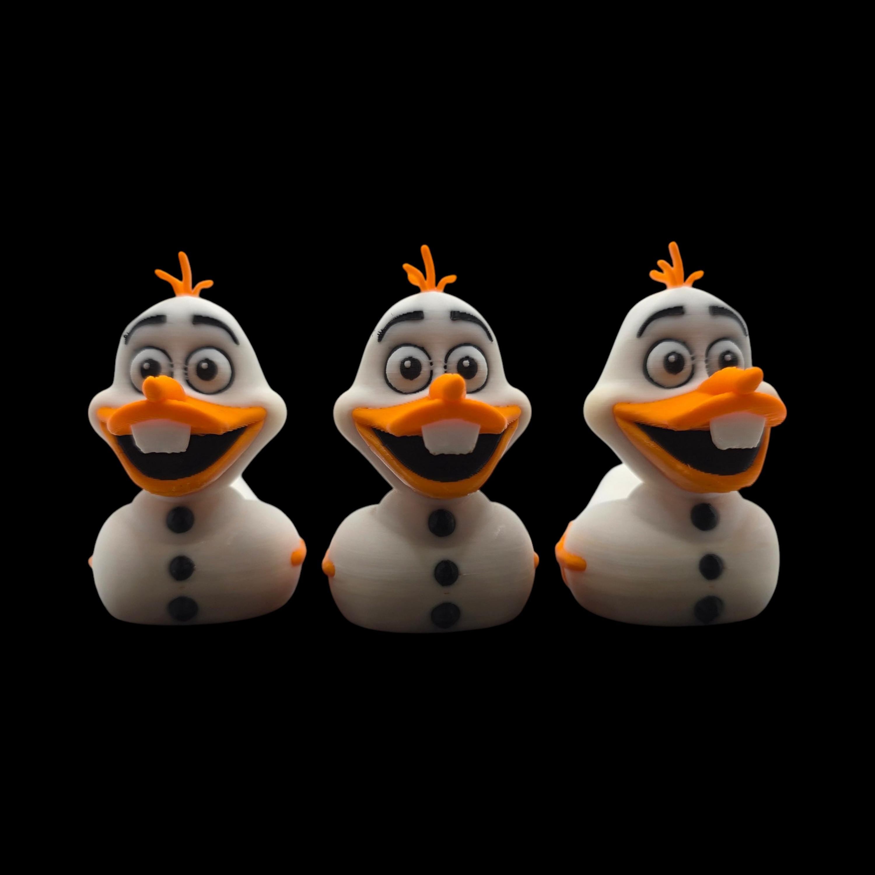 Inspired Olaf Duck  3d Printed Figure Disney Collectible Fish Extender Disney Cruise Ducks Frozen