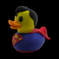 Duck Figurine Superman Collectible Miniature Toy Perfect Gift Office Coworker Present Superhero Fan Memorabilia Yellow Duck Body Blue Suit Red Cape Logo Design Premium PLA Printed Desk Display Dashboard Ornament Comic Hero Statue Novelty