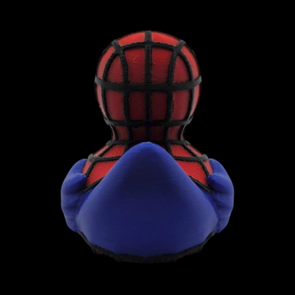 Spider-man Inspired Duck Figurine Collectible Superhero Display Marvel Memorabilia Comic Character