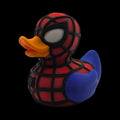 Spider-man Inspired Duck Figurine Collectible Superhero Display Marvel Memorabilia Comic Character