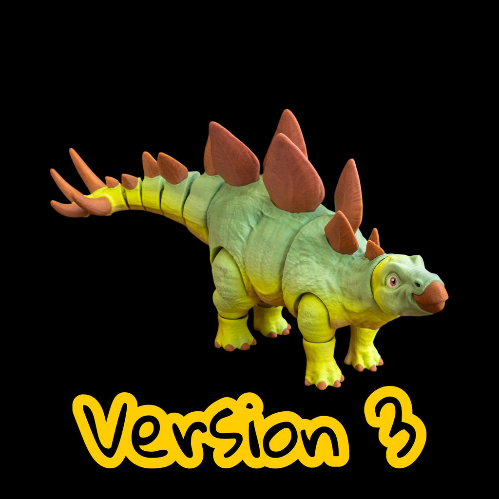 4 Versions Stegosaurus Articulated Dinosaur Toy Posable Stegosaurus Figure Desk Decoration Collectible Prehistoric