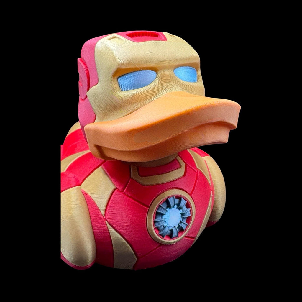 Ironman Simulated Duck 3D Printed Collectible Figure Marvel Fan Unique Desk Toy Office Display Shelf Statue Avenger
