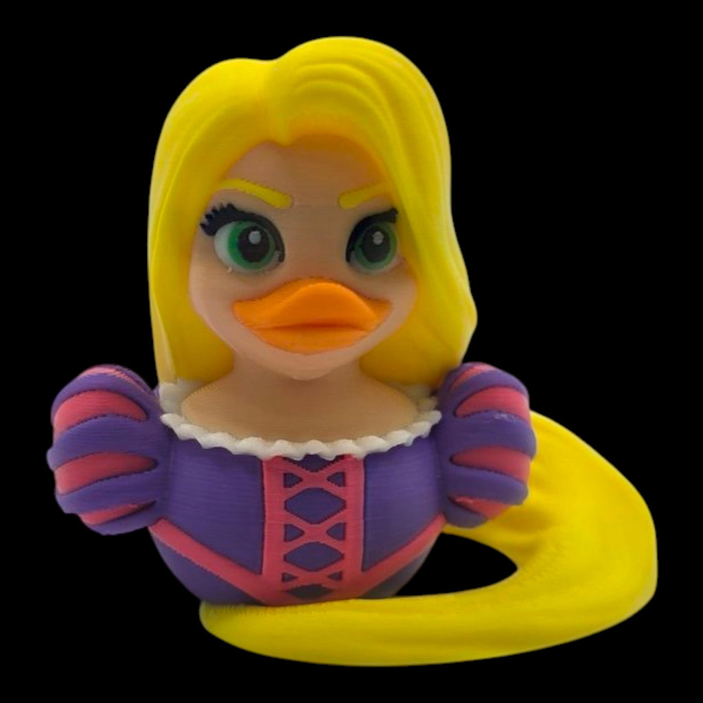 Inspired Rapunzel Tangled Duck Ornament Handcrafted Parody Duck Jeep Ducking 3d Printed Fairytale