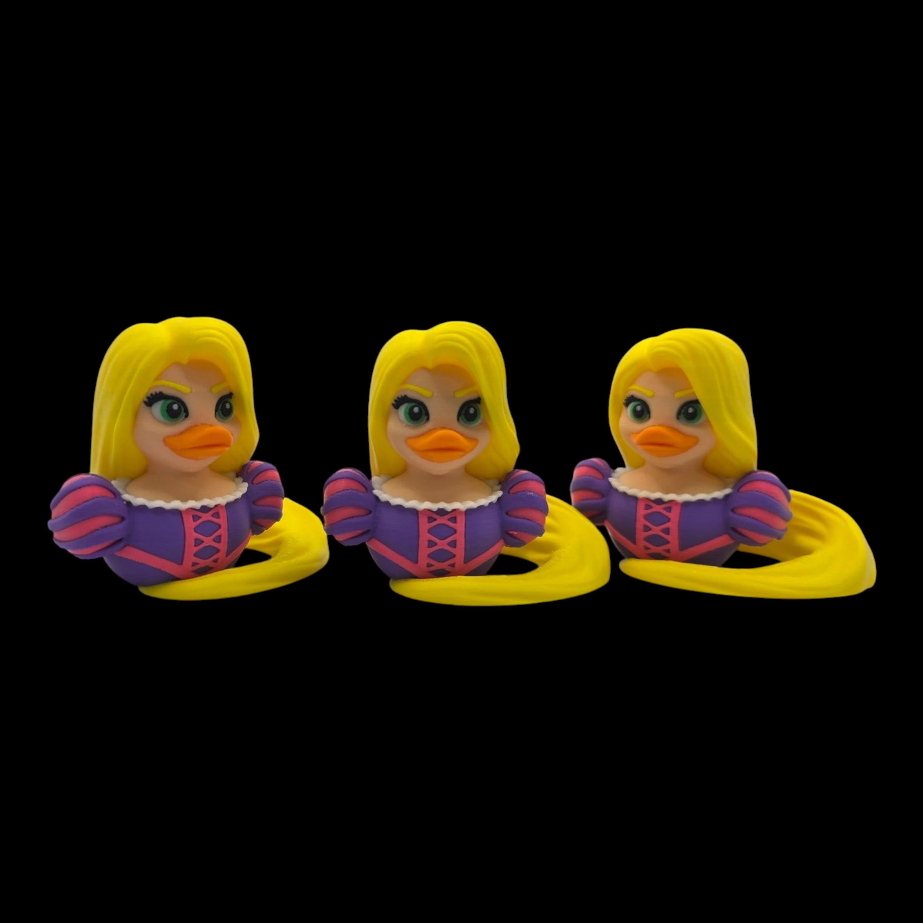 Inspired Rapunzel Tangled Duck Ornament Handcrafted Parody Duck Jeep Ducking 3d Printed Fairytale