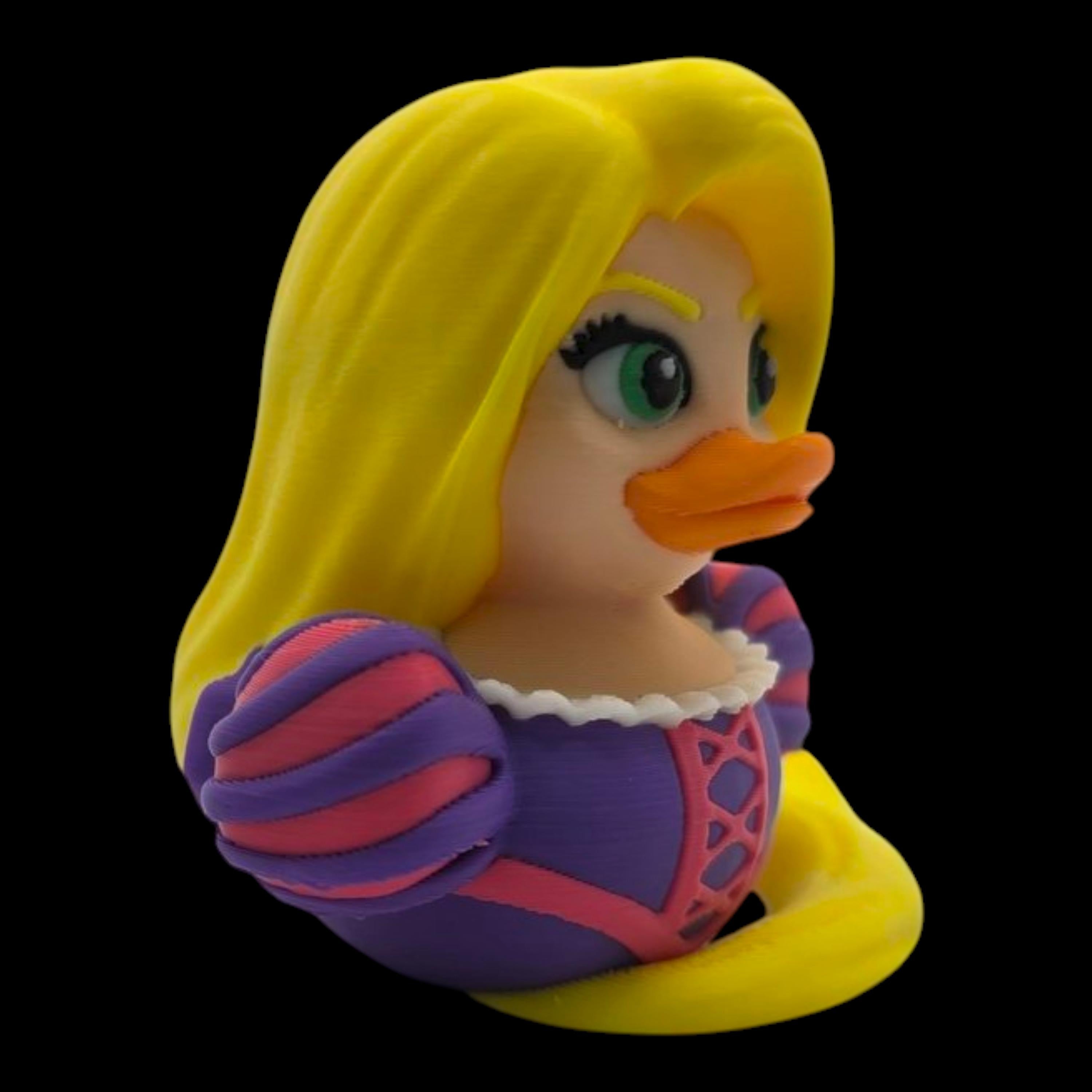 Inspired Rapunzel Tangled Duck Ornament Handcrafted Parody Duck Jeep Ducking 3d Printed Fairytale