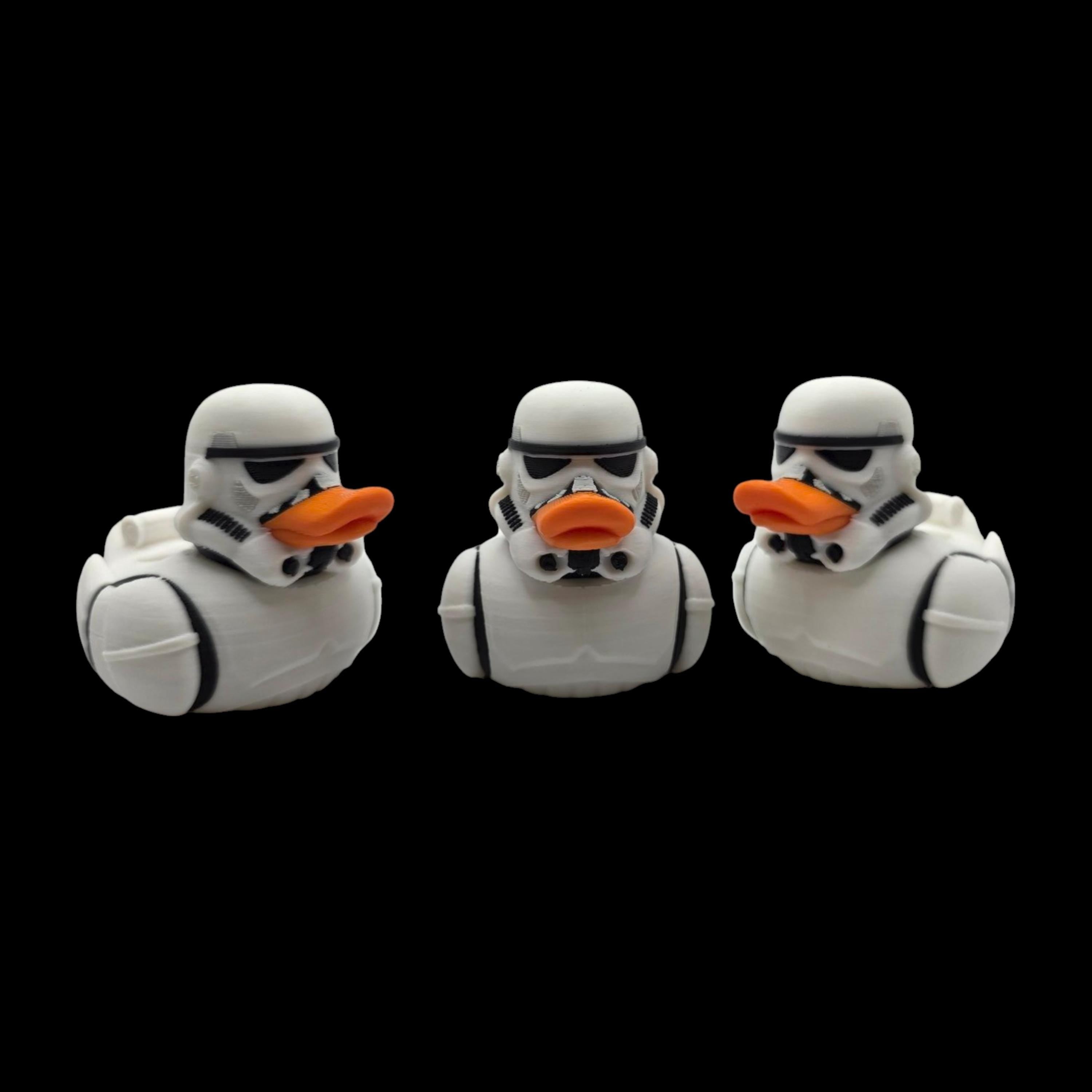 Stormtrooper Inspired Duck Collectible Figurine Star Wars Fan  Geek Desk Toy Shelf Display Office Decoration Sci