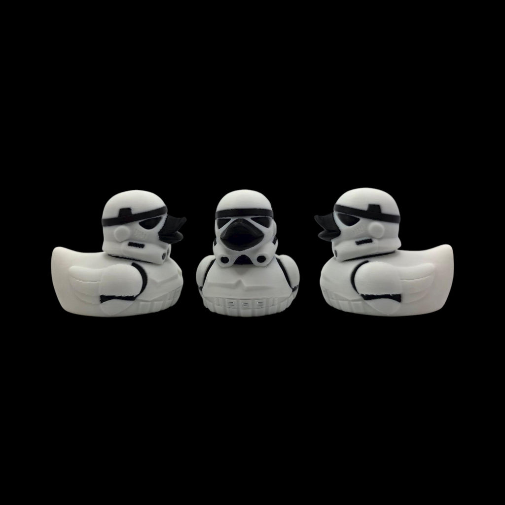 Stormtrooper Inspired Duck  Star Wars Fan  Geek Desk Toy Shelf Display Office Decoration Sci Jeep Ducking