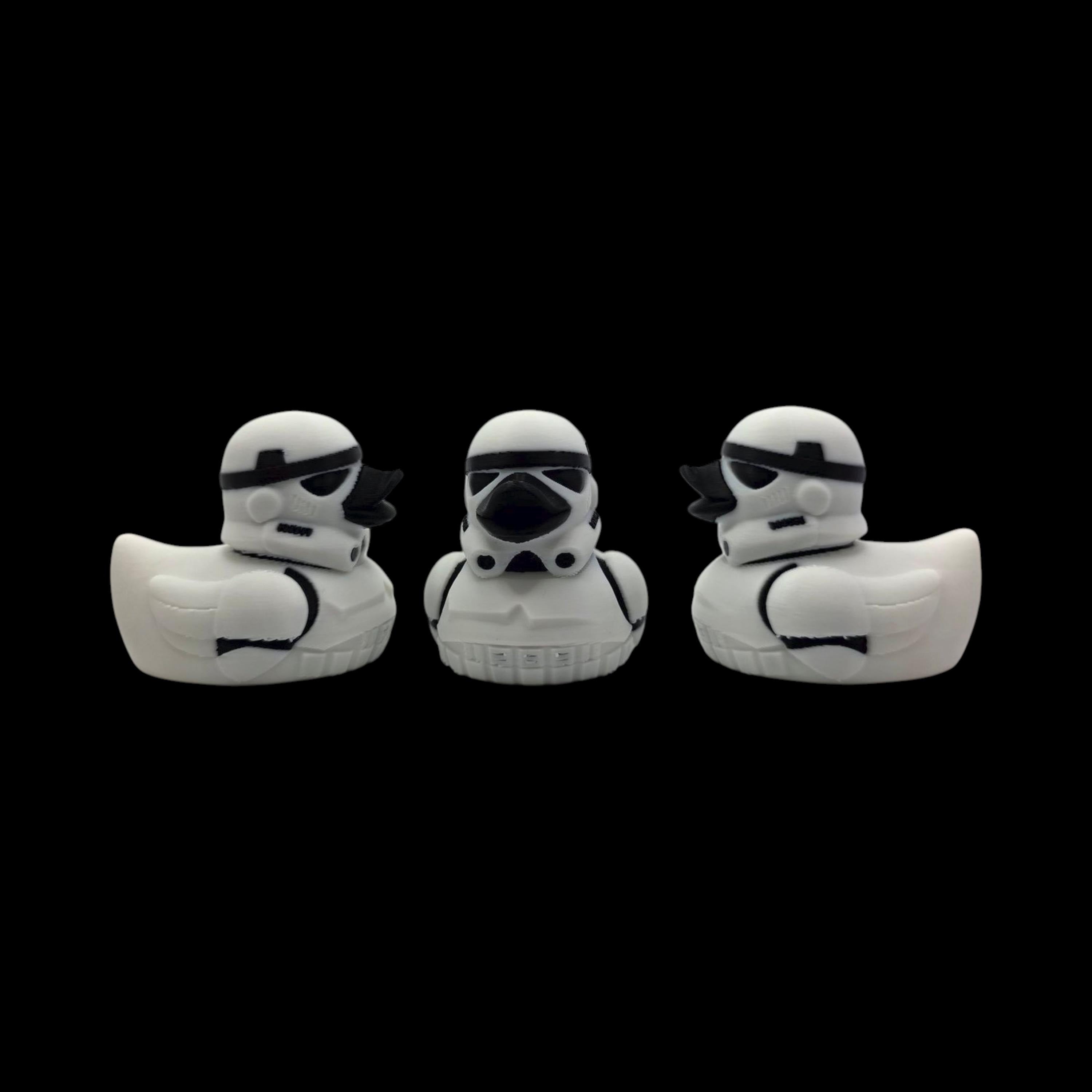 Stormtrooper Inspired Duck  Star Wars Fan  Geek Desk Toy Shelf Display Office Decoration Sci Jeep Ducking