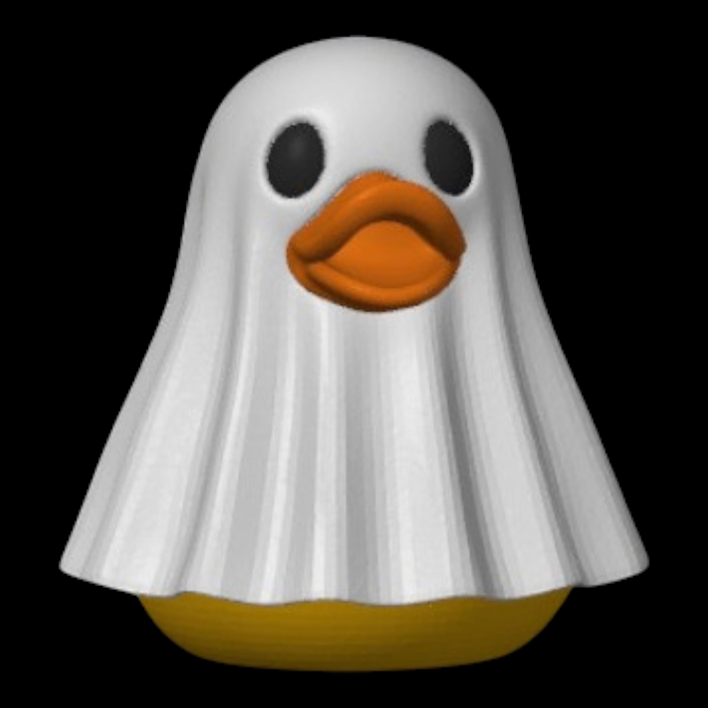 White Ghost Duck Decoration Shelf Display Halloween Decor Spooky Ornament Gothic Style