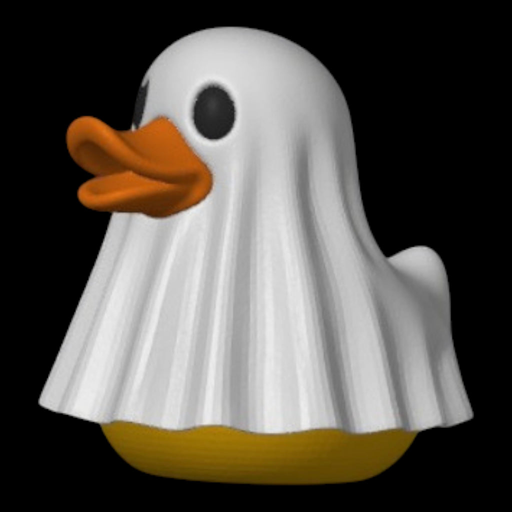 White Ghost Duck Decoration Shelf Display Halloween Decor Spooky Ornament Gothic Style
