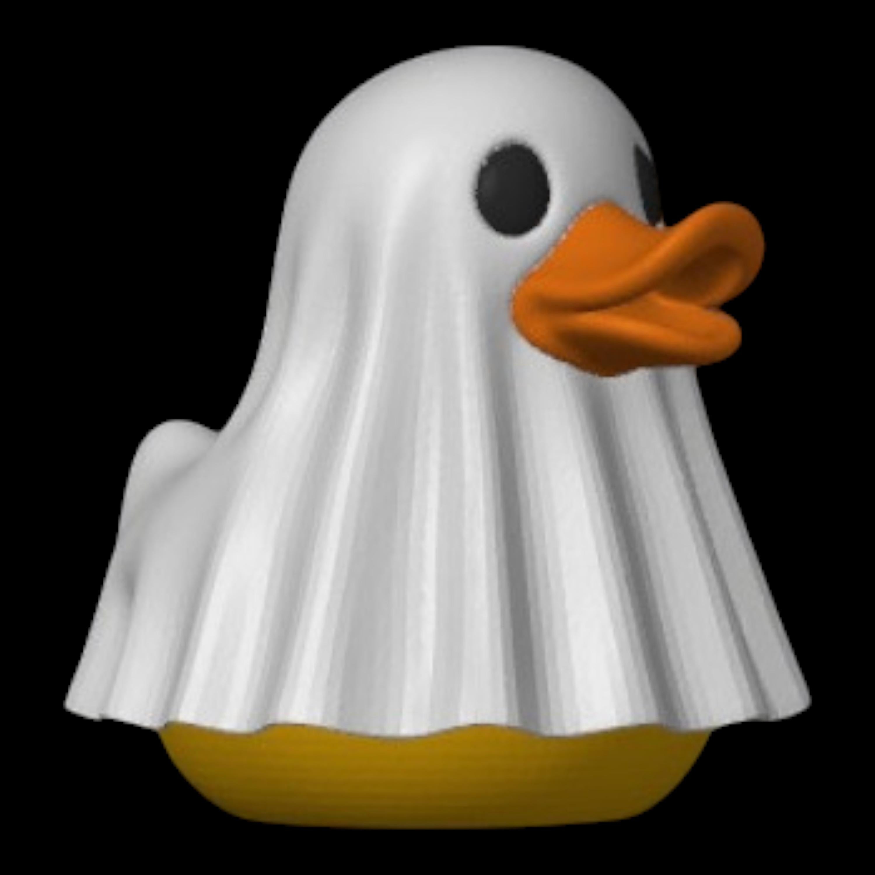 White Ghost Duck Decoration Shelf Display Halloween Decor Spooky Ornament Gothic Style