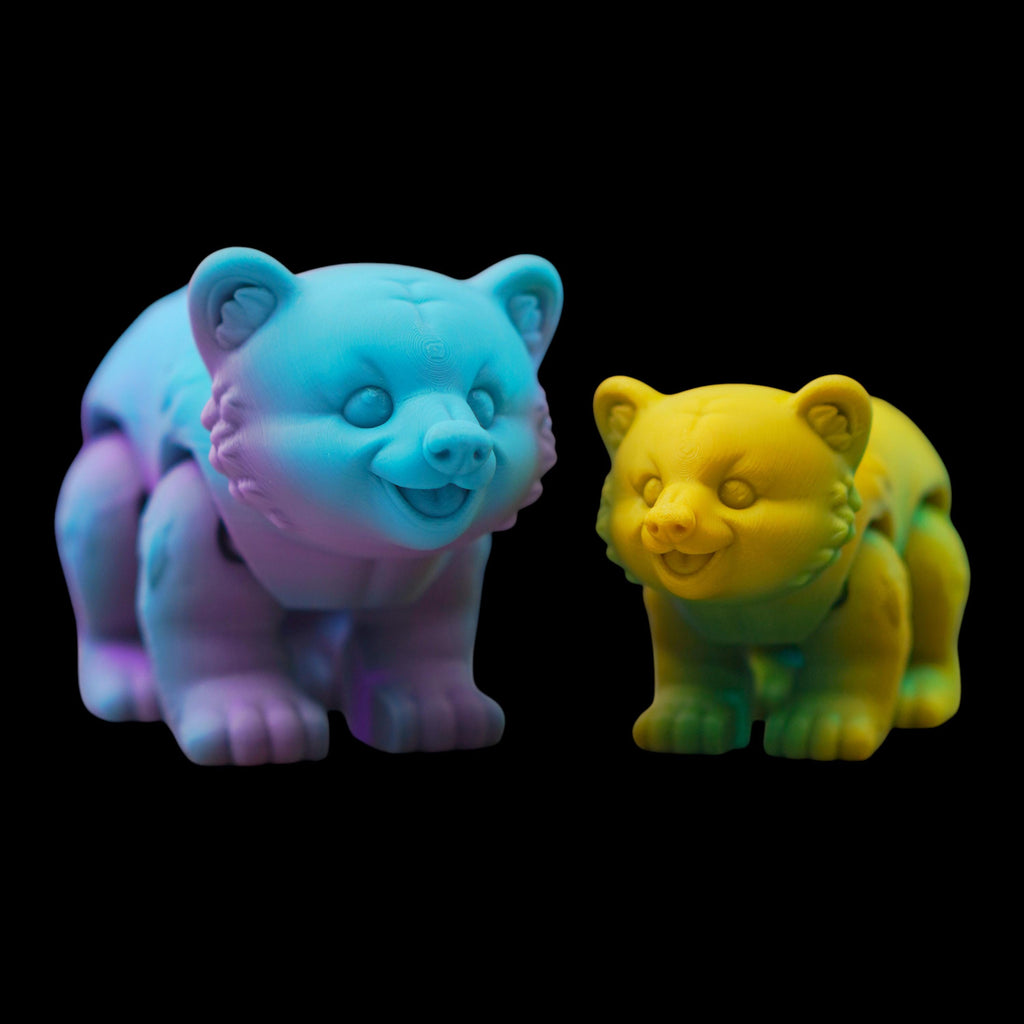 Posable Articulated white Polar Bear Figurine Animal Toy Desk Ornament Educational Imaginative
