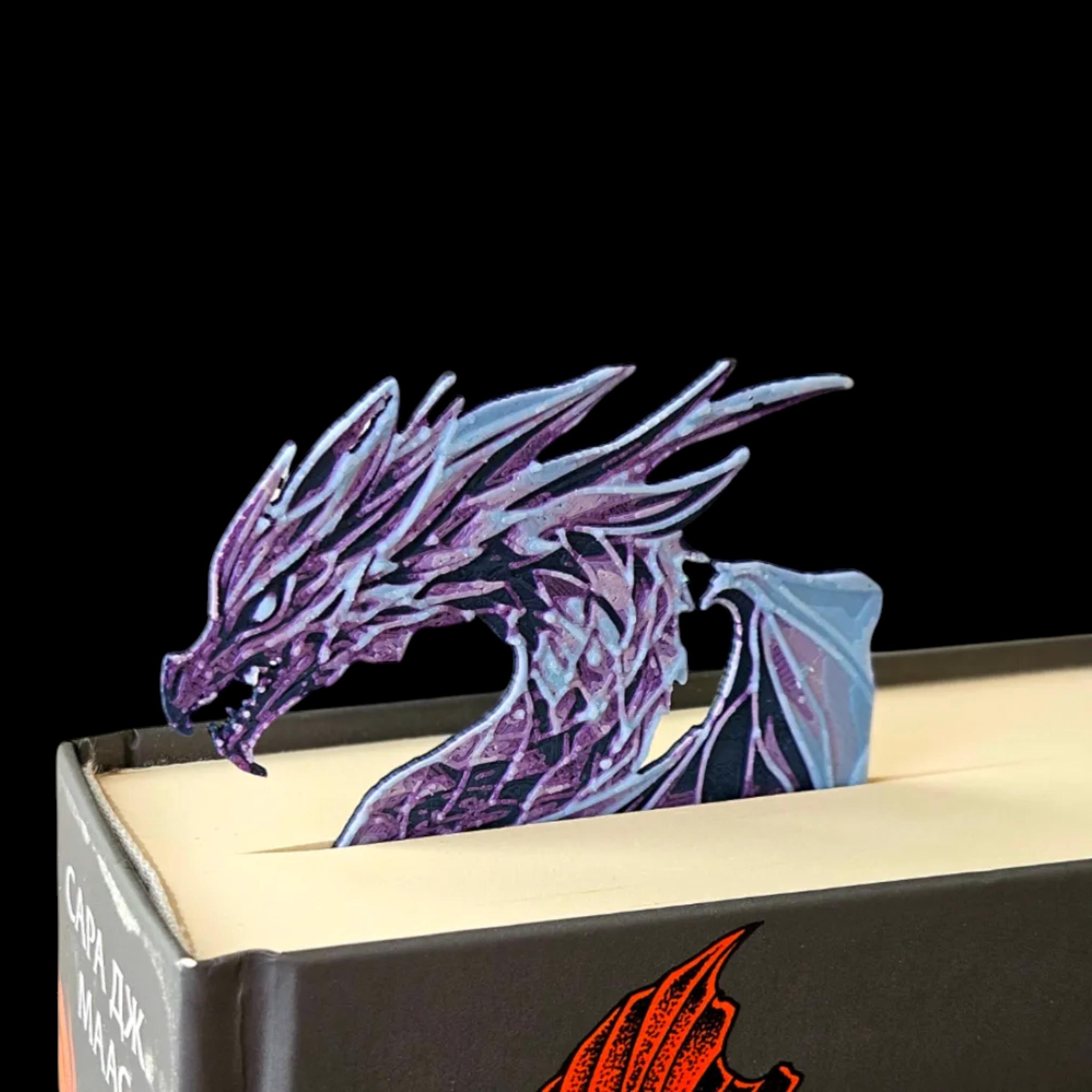 Wyvern Dragon Bookmarkes Set  #1 Crystal, # 2 Sea, #3 Crimson and #4 Forest