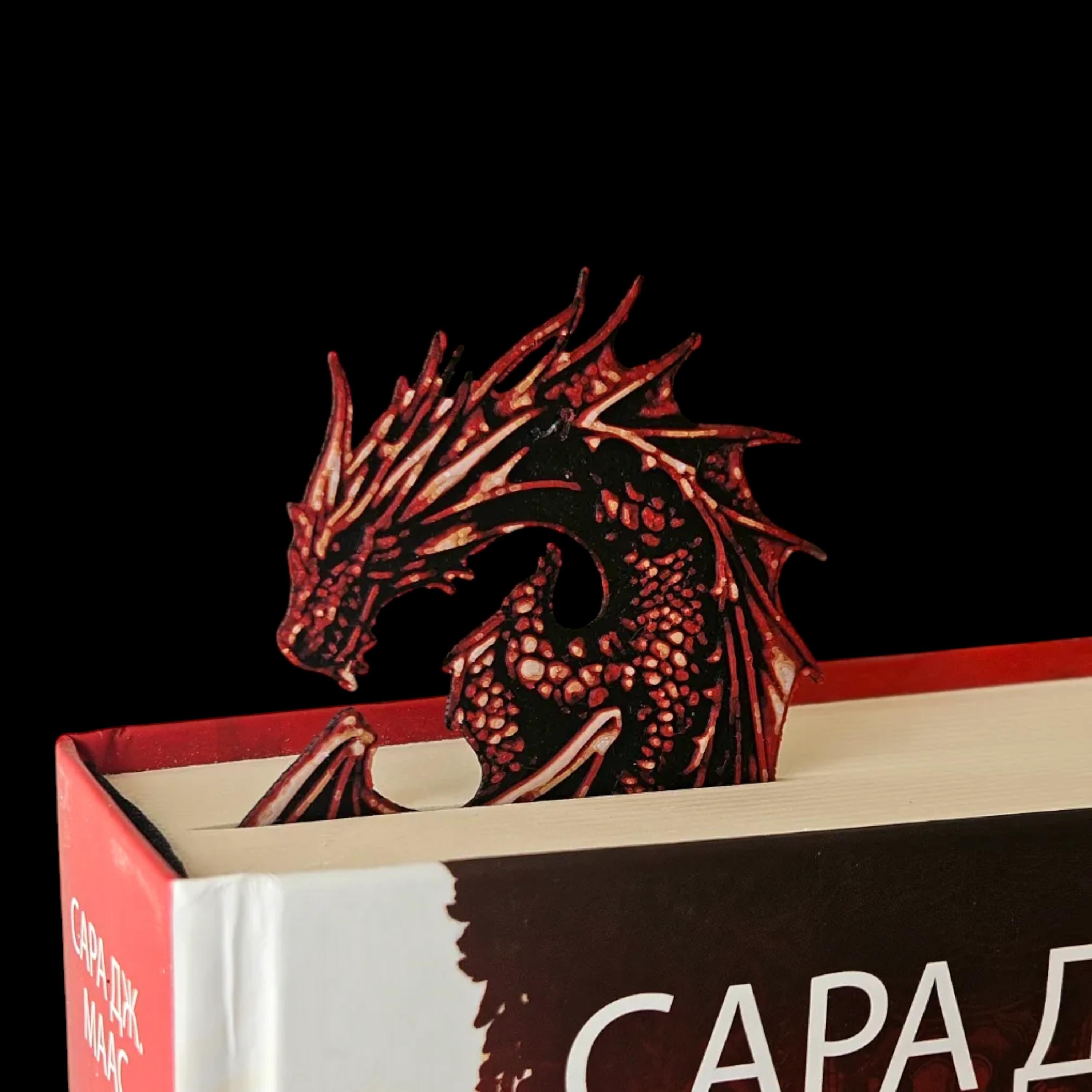 Wyvern Dragon Bookmarkes Set  #1 Crystal, # 2 Sea, #3 Crimson and #4 Forest