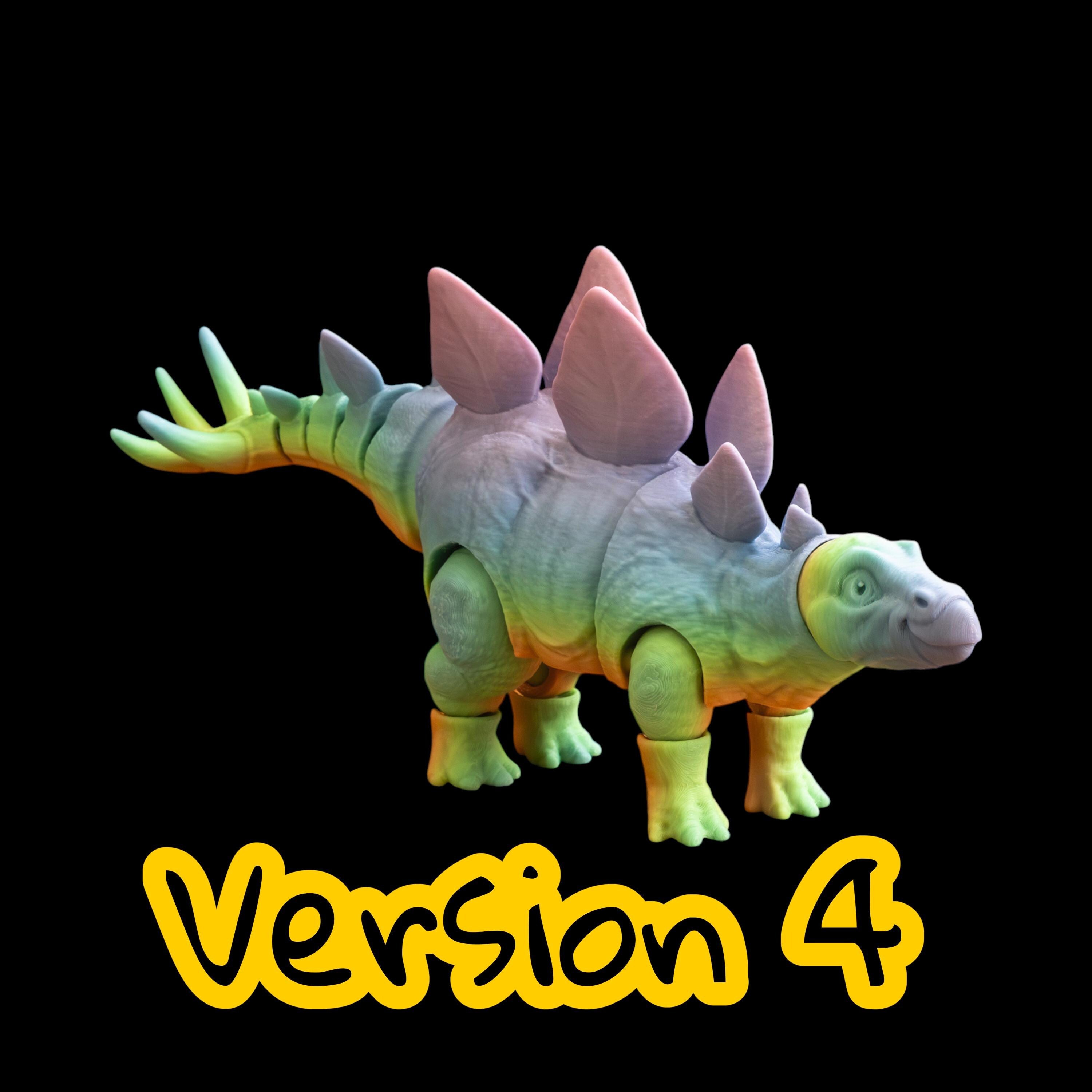 4 Versions Stegosaurus Articulated Dinosaur Toy Posable Stegosaurus Figure Desk Decoration Collectible Prehistoric