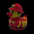 3D Printed Firefighter Duck Collectible Figurine Premium PLA Plastic Fire Helmet Dashboard Decoration Jeep Ducking Gift Cruise Ship Hiding Game Party Favor Fireman Desk Accessory First Responder Car Display Yellow Turnout Gear Reflective
