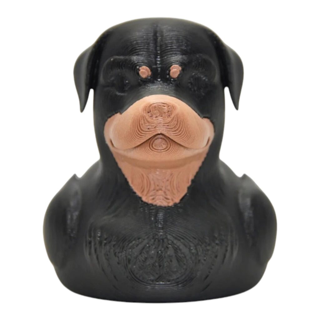 Rottweiler Dog Duck Black & Tan  Desk Decoration  Pet Lover Gift  Collectible Animal Display