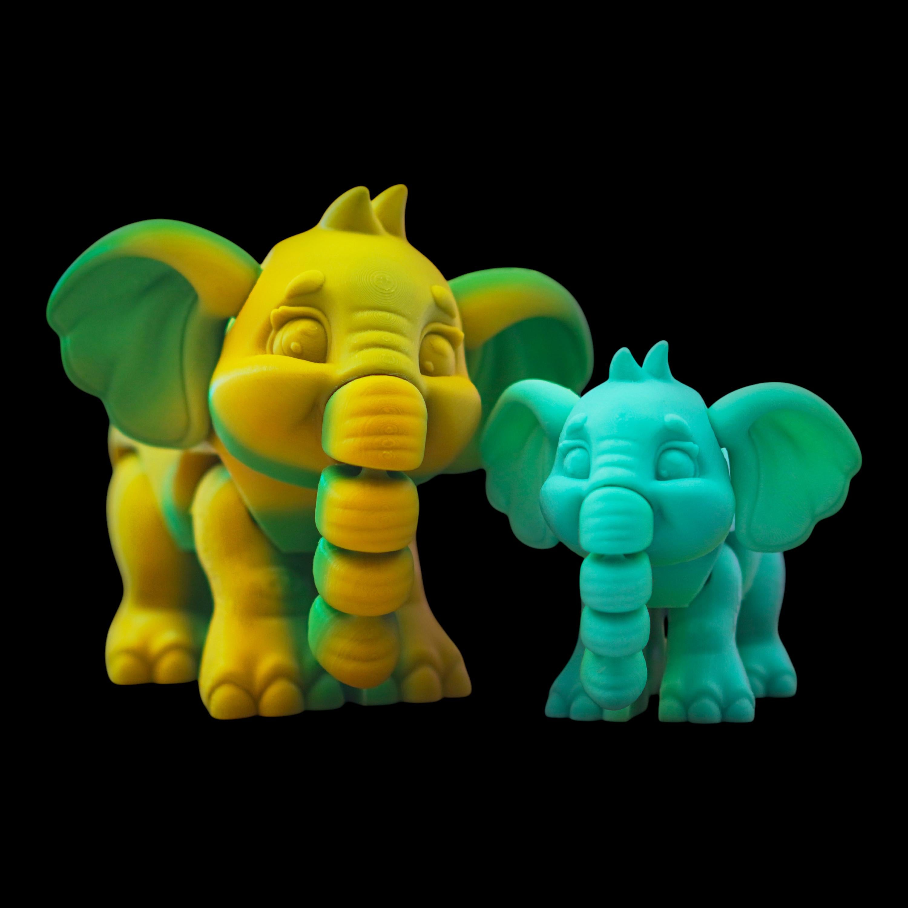 Articulated Possible Baby Elephant Animal Display Nursery Art Infant Keepsake