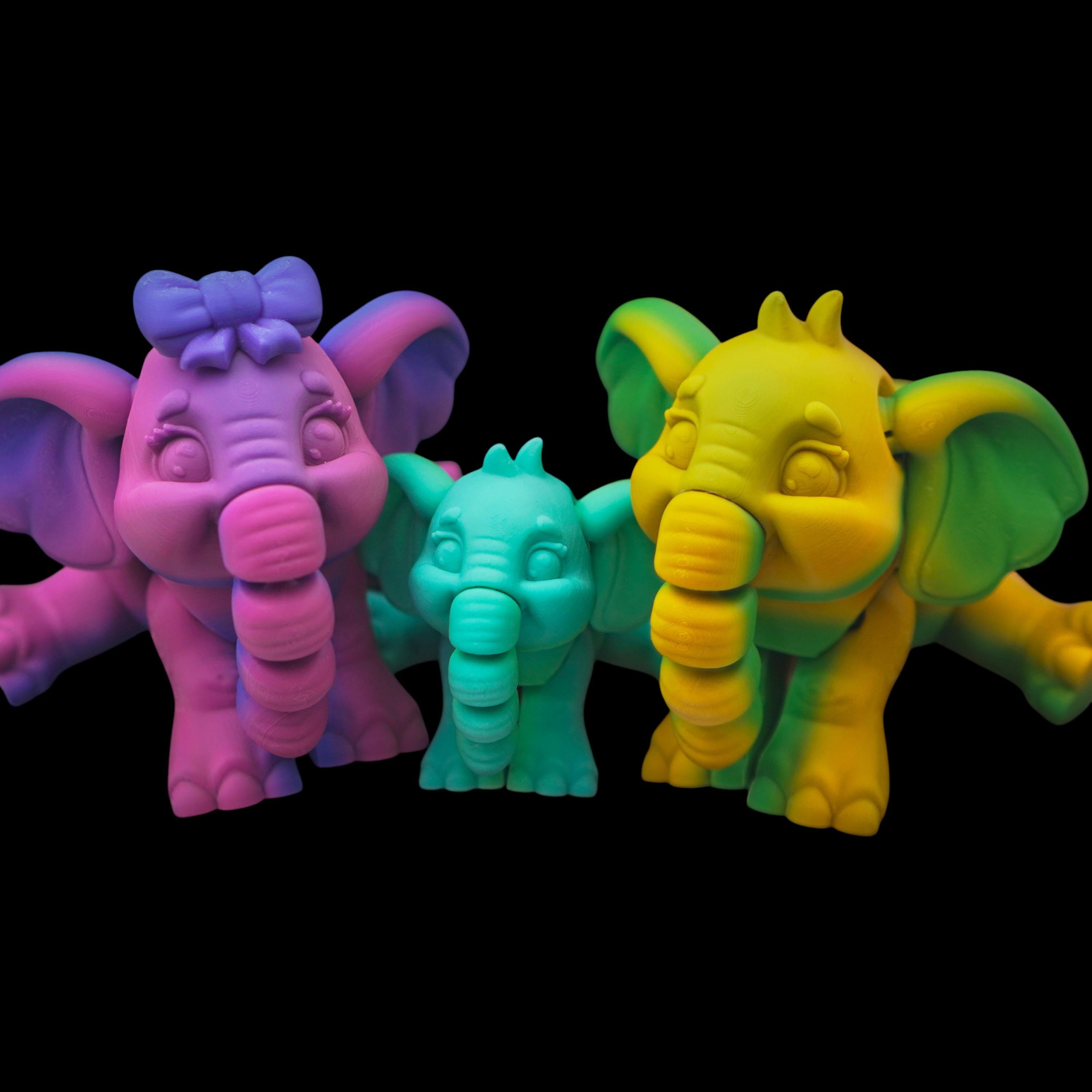 Articulated Possible Baby Elephant Animal Display Nursery Art Infant Keepsake