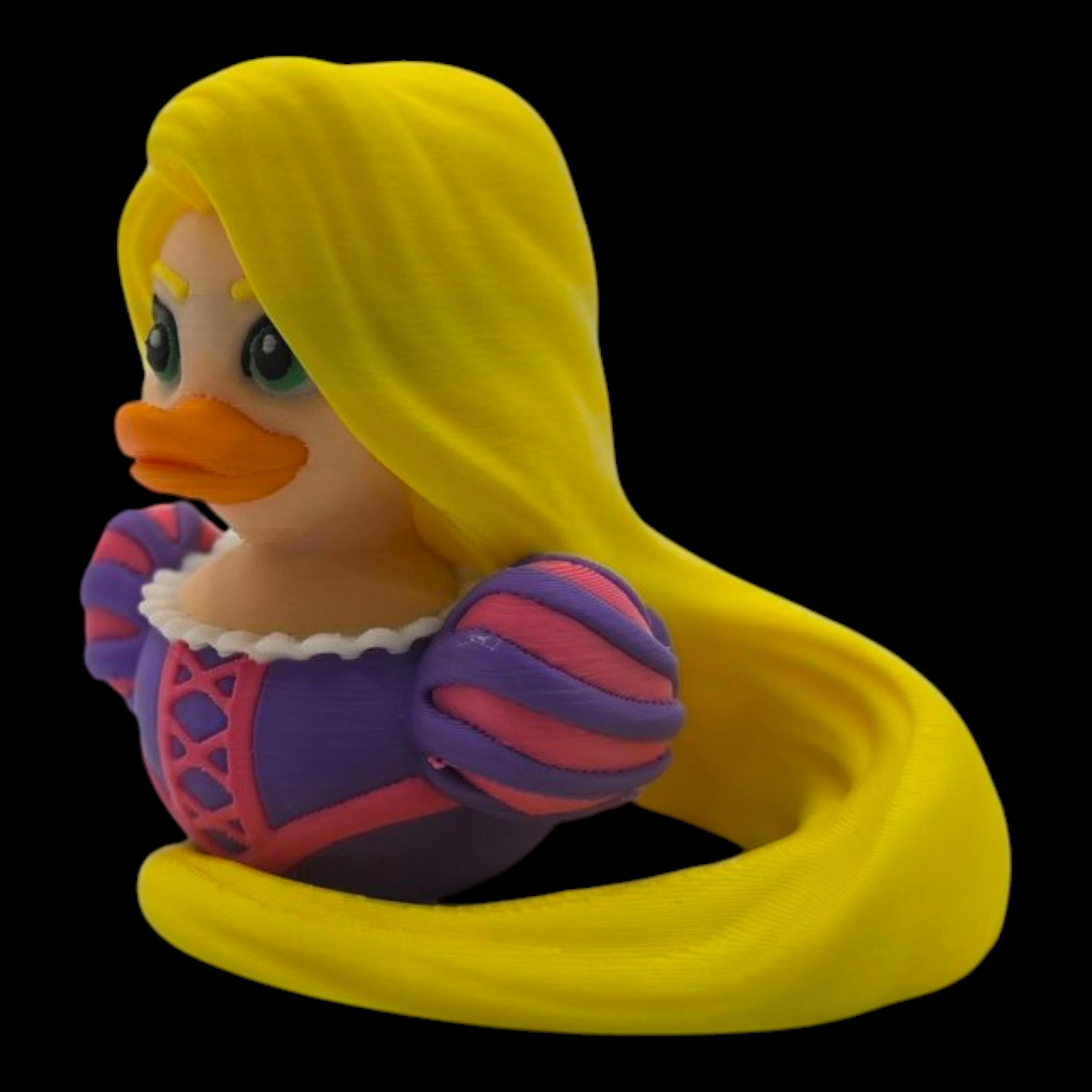 Inspired Rapunzel Tangled Duck Ornament Handcrafted Parody Duck Jeep Ducking 3d Printed Fairytale
