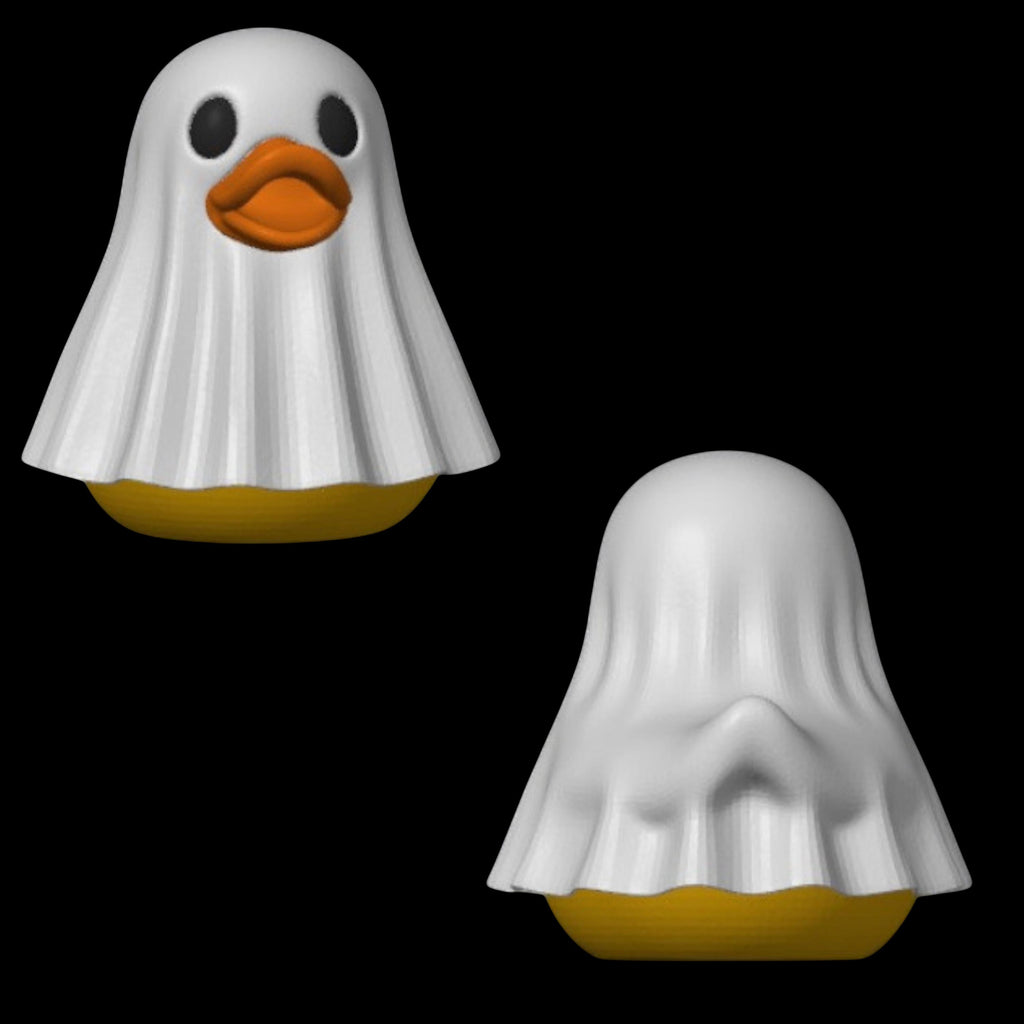 White Ghost Duck Decoration Shelf Display Halloween Decor Spooky Ornament Gothic Style