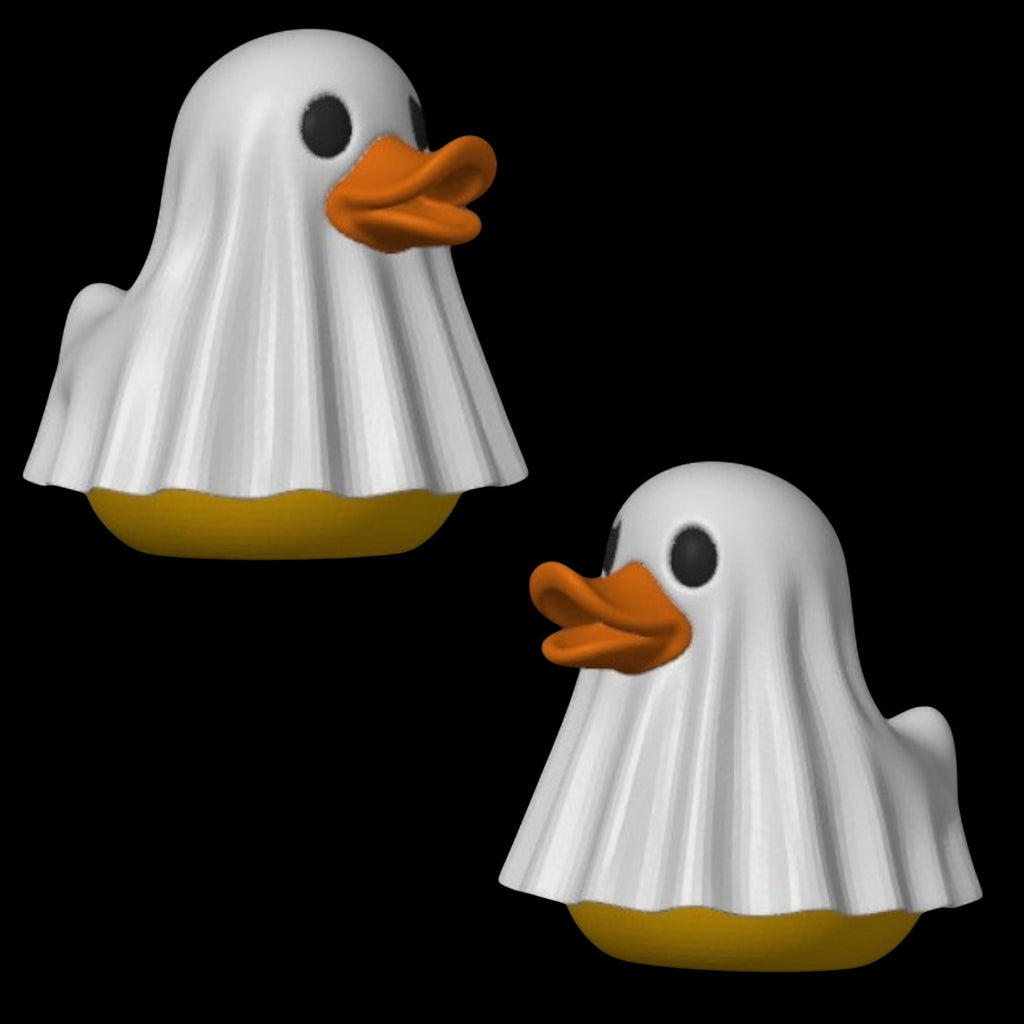 White Ghost Duck Decoration Shelf Display Halloween Decor Spooky Ornament Gothic Style