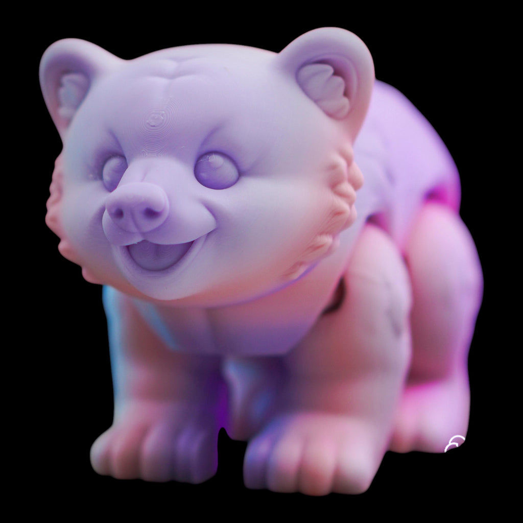 Posable Articulated white Polar Bear Figurine Animal Toy Desk Ornament Educational Imaginative