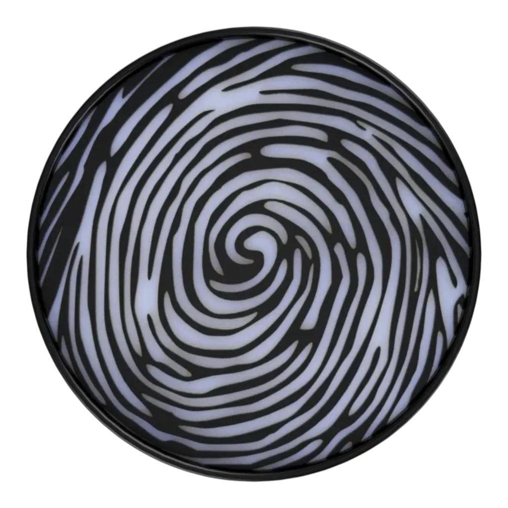 Fingerprint Coaster, Officer Desk Decor, Academy Graduation Present, Black White Forensic Artwork