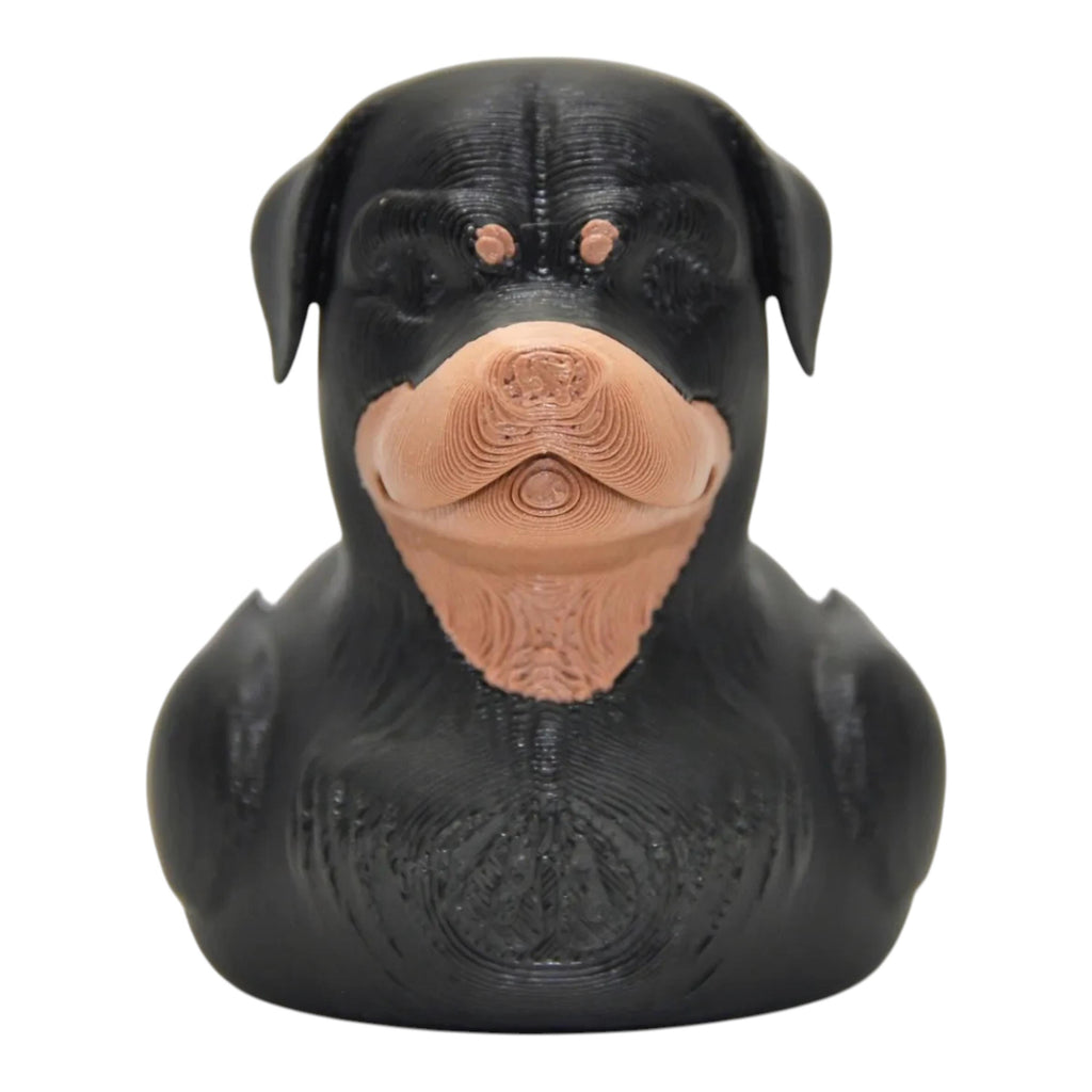 Rottweiler Dog Duck Black & Tan  Desk Decoration  Pet Lover Gift  Collectible Animal Display