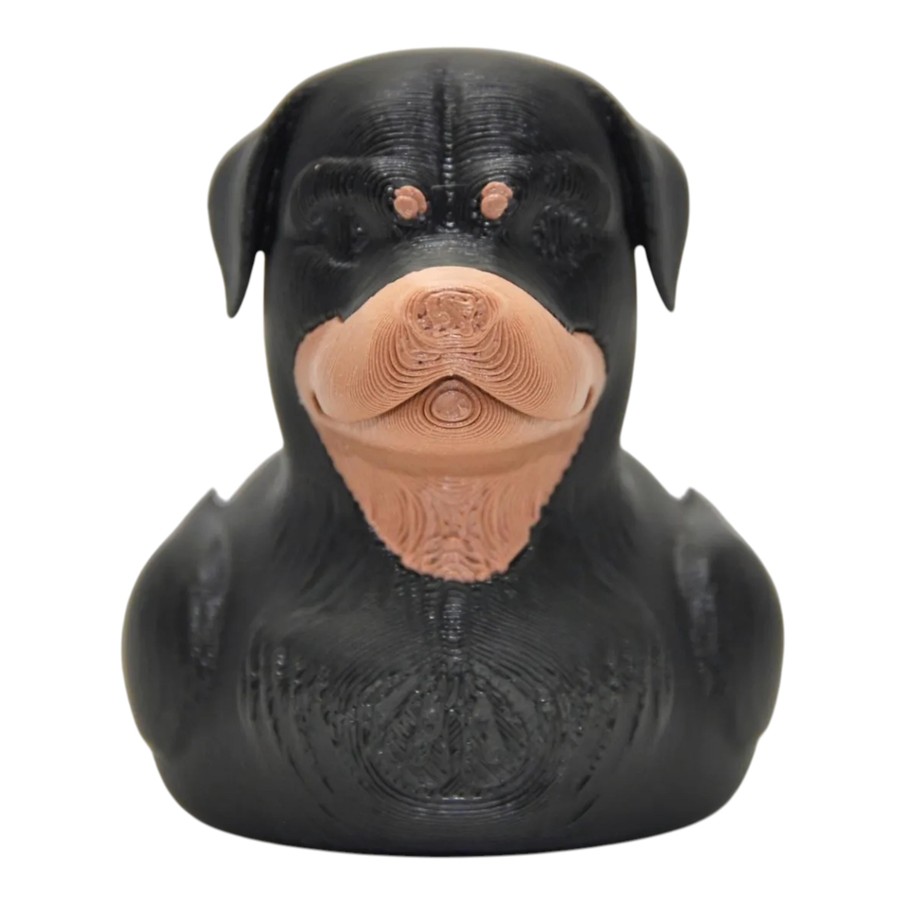 Rottweiler Dog Duck Black & Tan  Desk Decoration  Pet Lover Gift  Collectible Animal Display