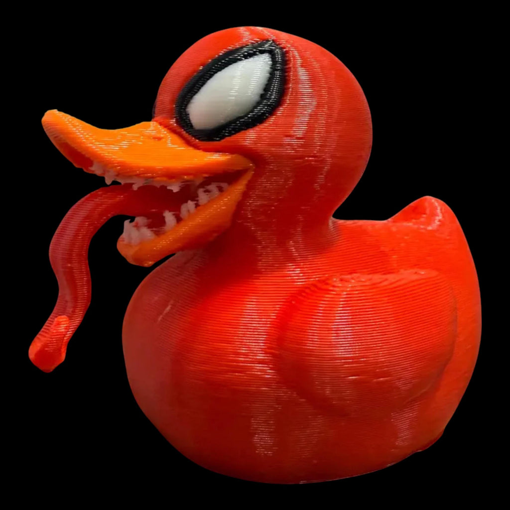 Red Carnage Duck 3D Printed Symbiote Figure Display Decoration Desk Accessory Marvel Comic Character