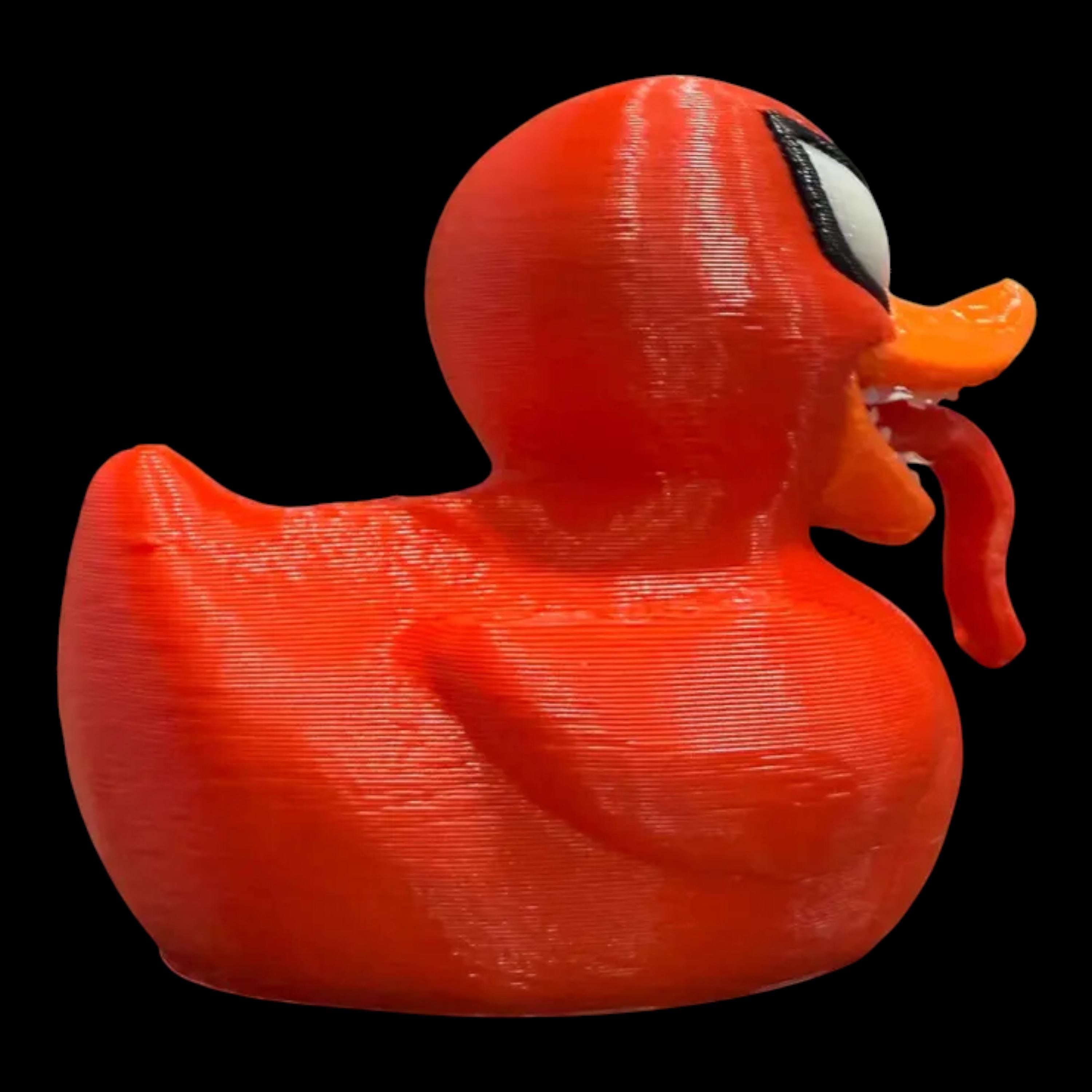 Red Carnage Duck 3D Printed Symbiote Figure Display Decoration Desk Accessory Marvel Comic Character