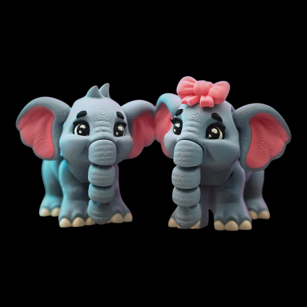 Articulated Possible Baby Elephant Animal Display Nursery Art Infant Keepsake