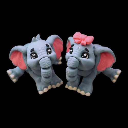 Articulated Possible Baby Elephant Animal Display Nursery Art Infant Keepsake