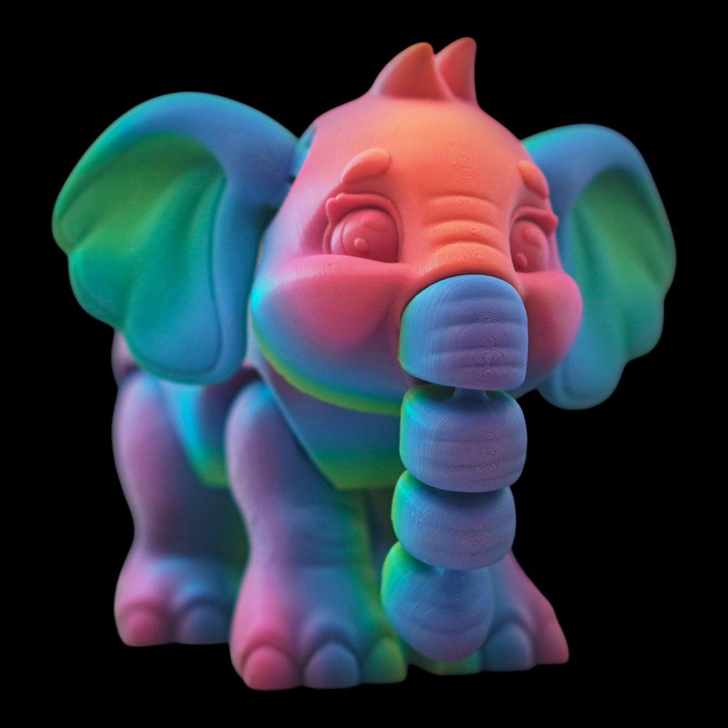 Articulated Possible Baby Elephant Animal Display Nursery Art Infant Keepsake
