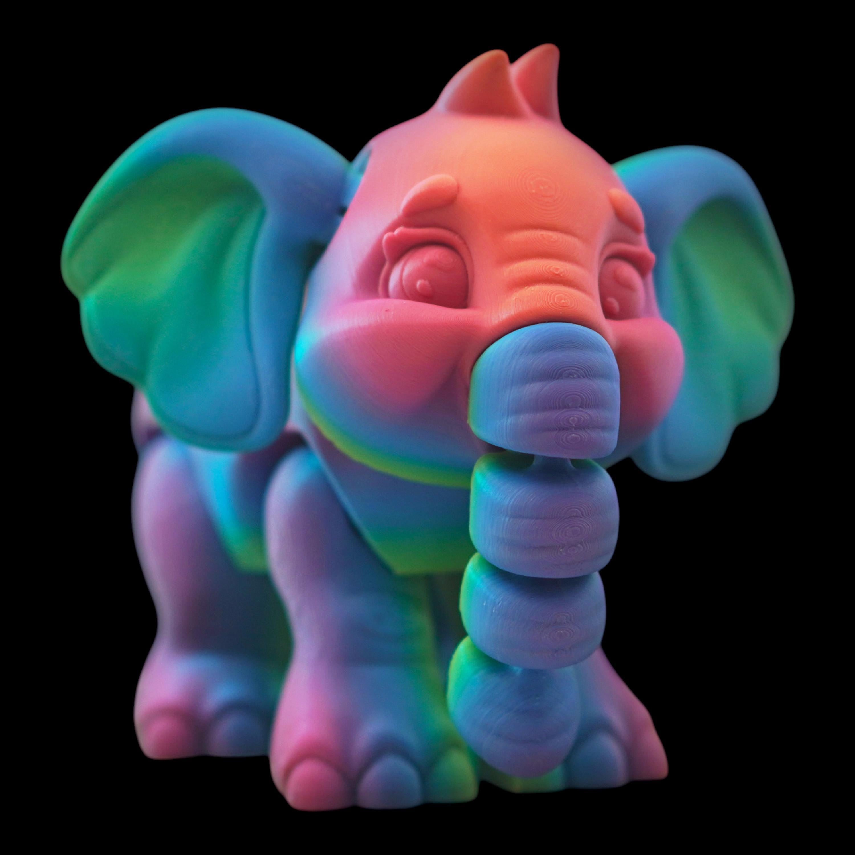 Articulated Possible Baby Elephant Animal Display Nursery Art Infant Keepsake