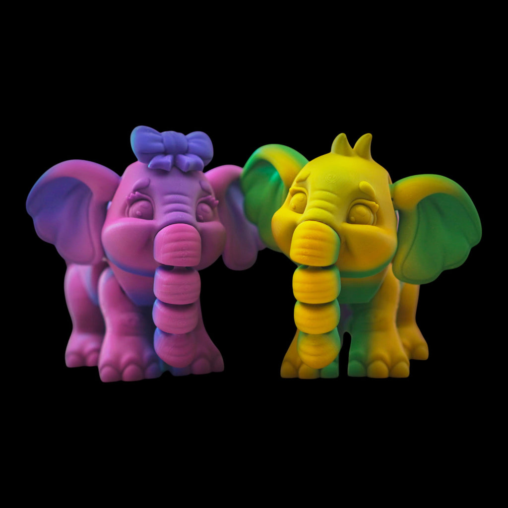 Articulated Possible Baby Elephant Animal Display Nursery Art Infant Keepsake