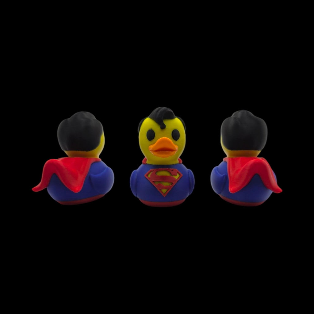 Inspired Superman Duck Collectible Superhero Fan Comic Hero Dashboard Miniature Jeep Ducking Novelty - JM Designs