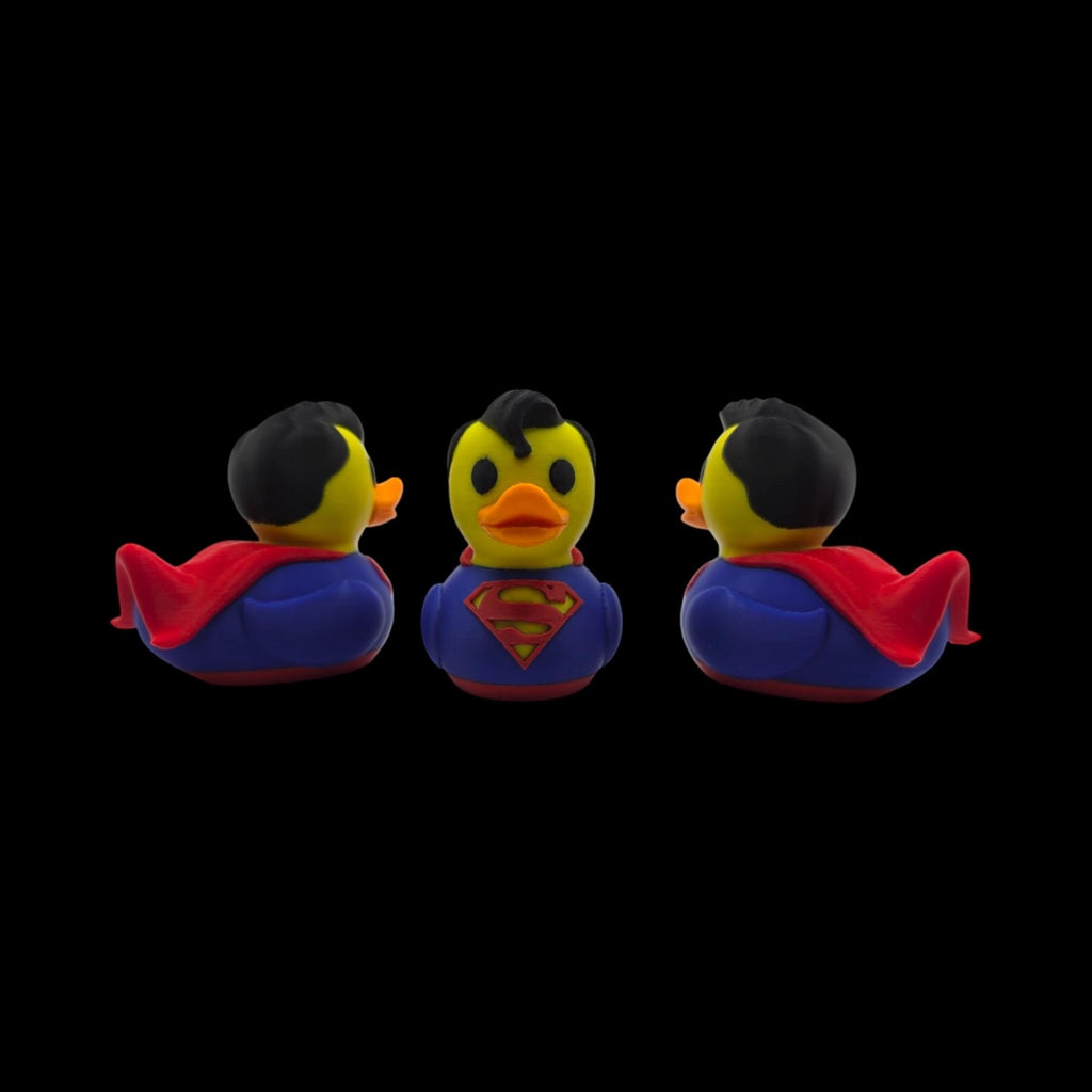 Inspired Superman Duck Collectible Superhero Fan Comic Hero Dashboard Miniature Jeep Ducking Novelty - JM Designs