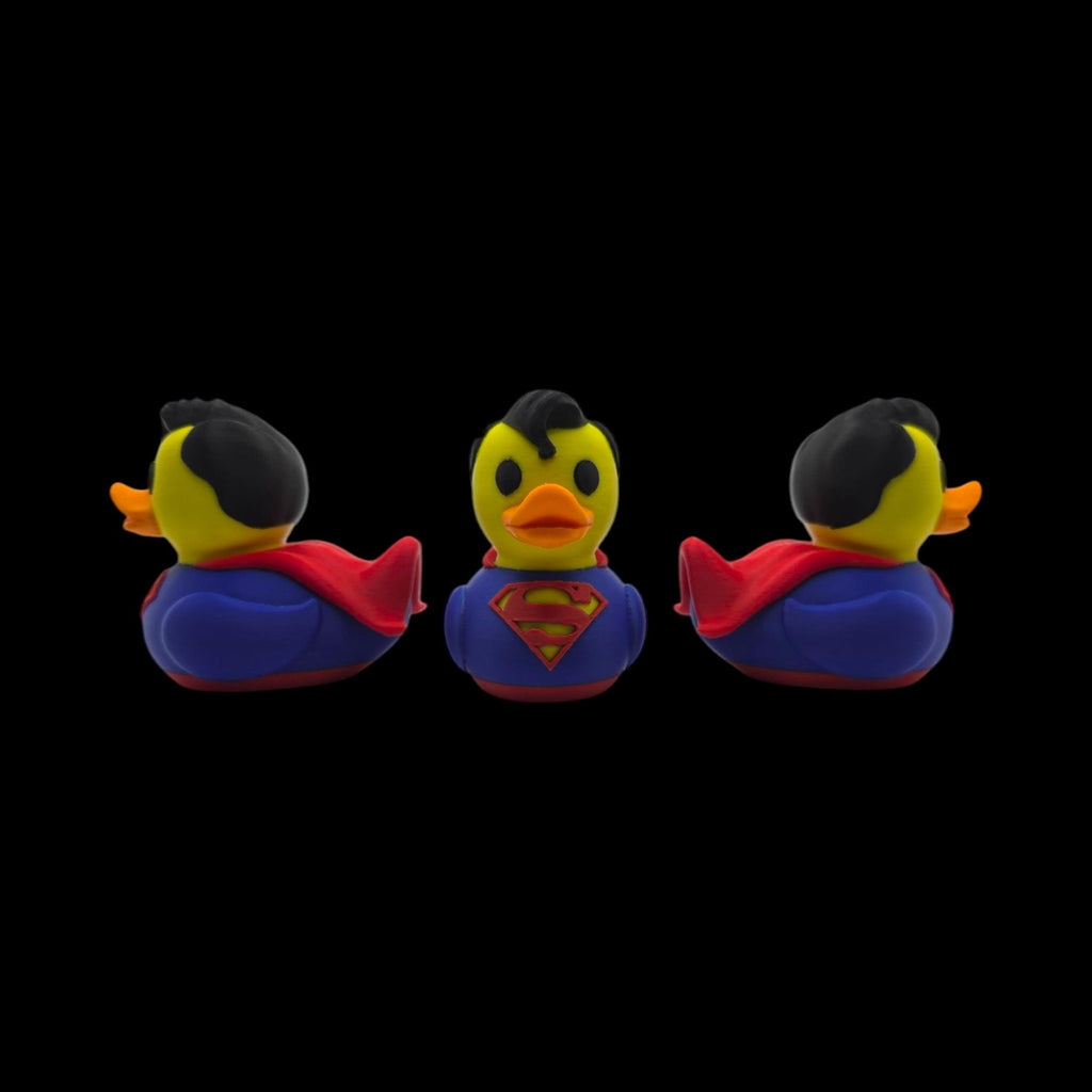 Inspired Superman Duck Collectible Superhero Fan Comic Hero Dashboard Miniature Jeep Ducking Novelty - JM Designs