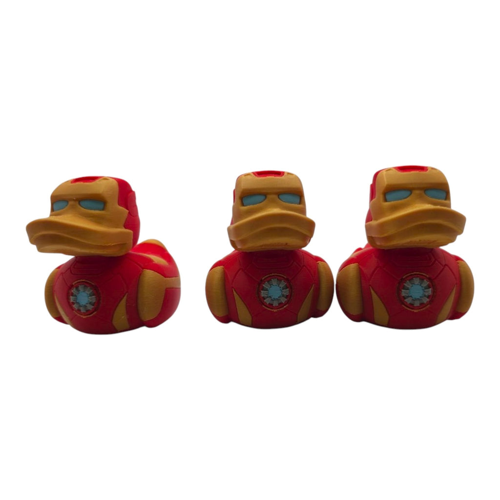 Iron Man Inspired Duck 3D Printed Collectible Figure Marvel Fan Unique Desk Toy Office Display Shelf Statue Avenger - JM Designs