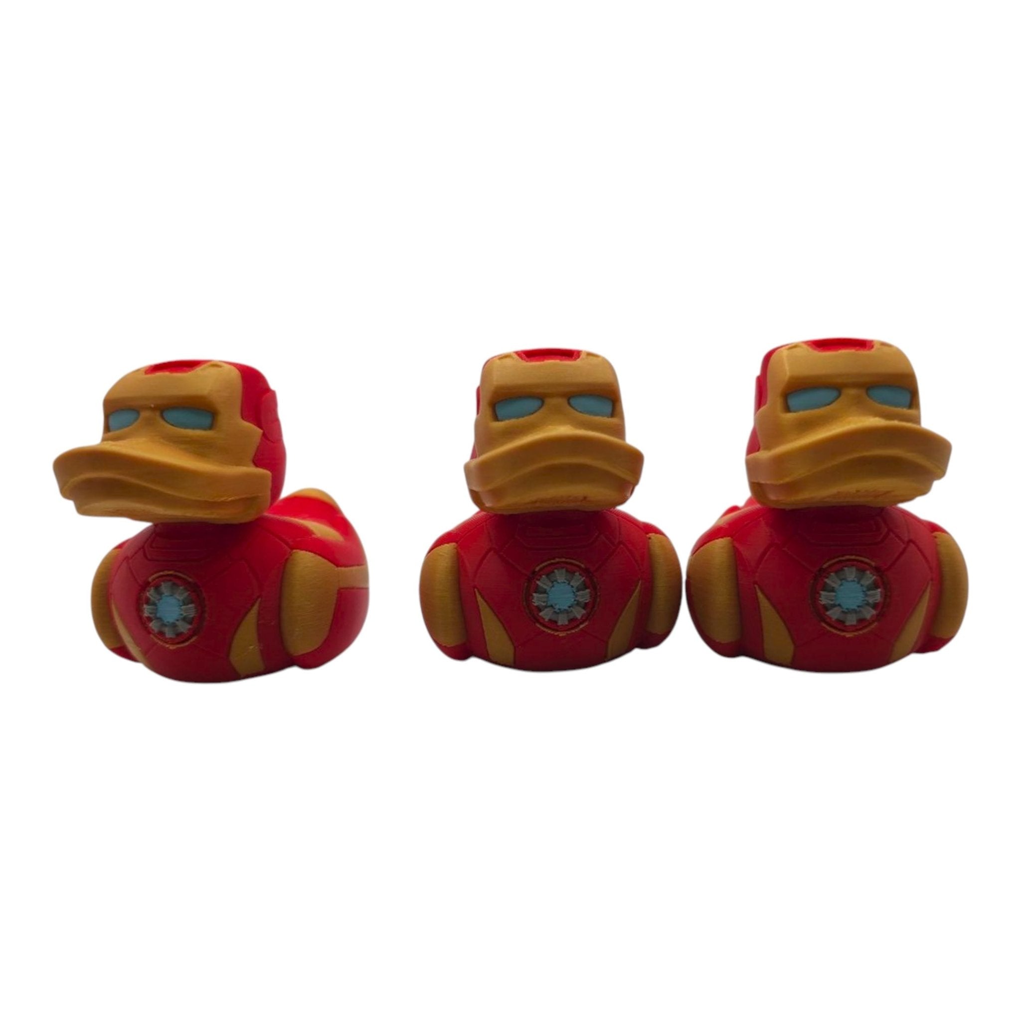 Iron Man Inspired Duck 3D Printed Collectible Figure Marvel Fan Unique Desk Toy Office Display Shelf Statue Avenger - JM Designs