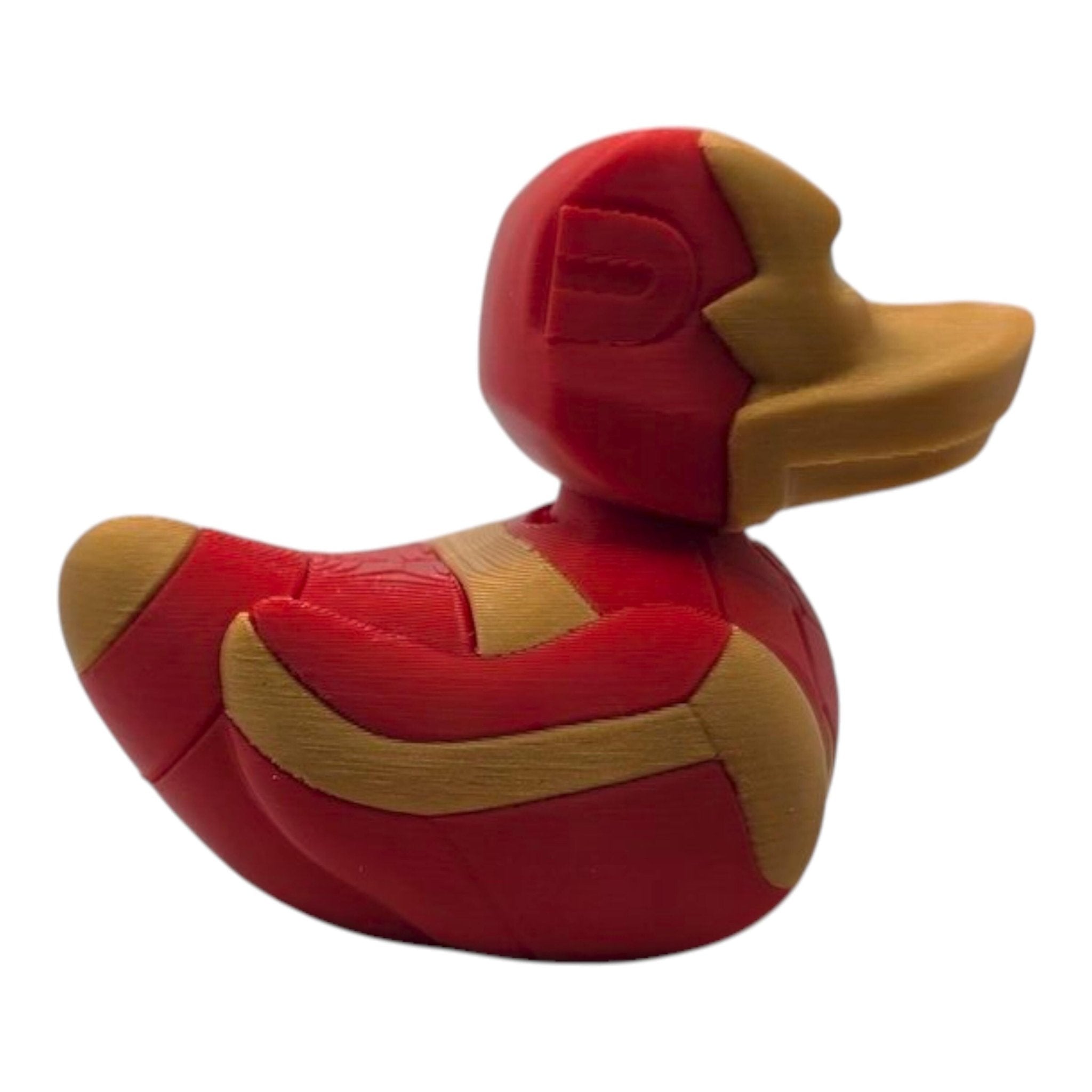 Iron Man Inspired Duck 3D Printed Collectible Figure Marvel Fan Unique Desk Toy Office Display Shelf Statue Avenger - JM Designs