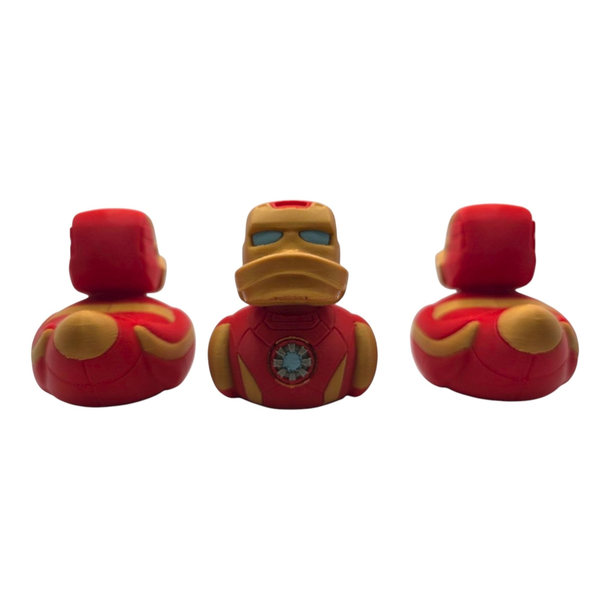 Iron Man Inspired Duck 3D Printed Collectible Figure Marvel Fan Unique Desk Toy Office Display Shelf Statue Avenger - JM Designs