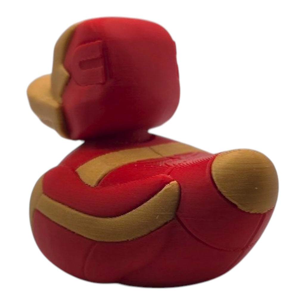Iron Man Inspired Duck 3D Printed Collectible Figure Marvel Fan Unique Desk Toy Office Display Shelf Statue Avenger - JM Designs