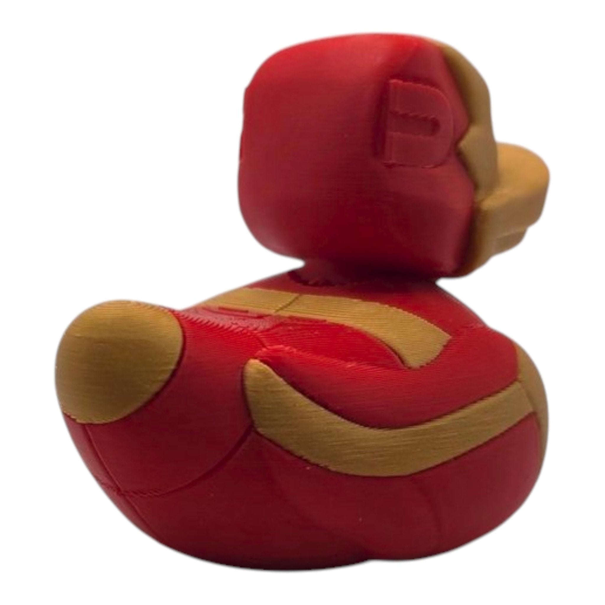 Iron Man Inspired Duck 3D Printed Collectible Figure Marvel Fan Unique Desk Toy Office Display Shelf Statue Avenger - JM Designs
