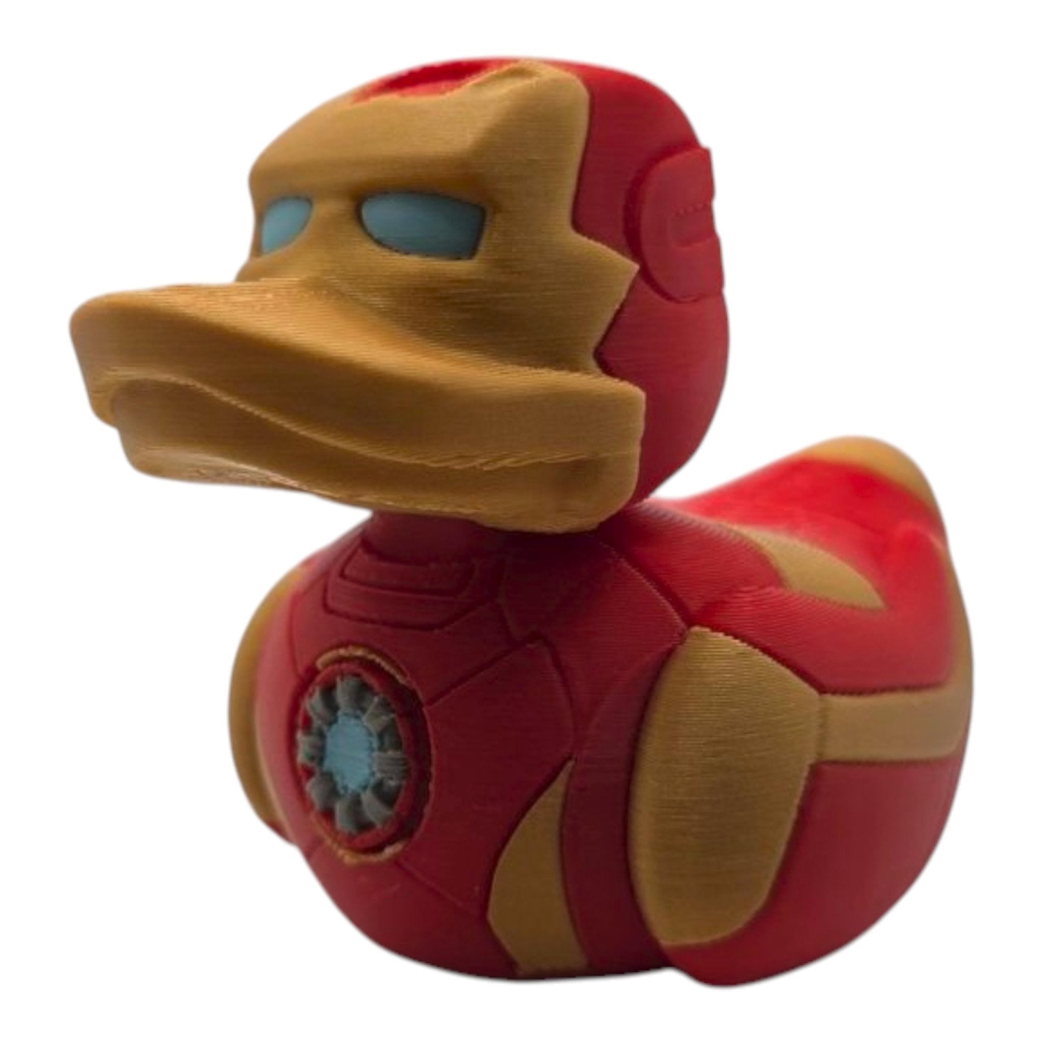 Iron Man Inspired Duck 3D Printed Collectible Figure Marvel Fan Unique Desk Toy Office Display Shelf Statue Avenger - JM Designs