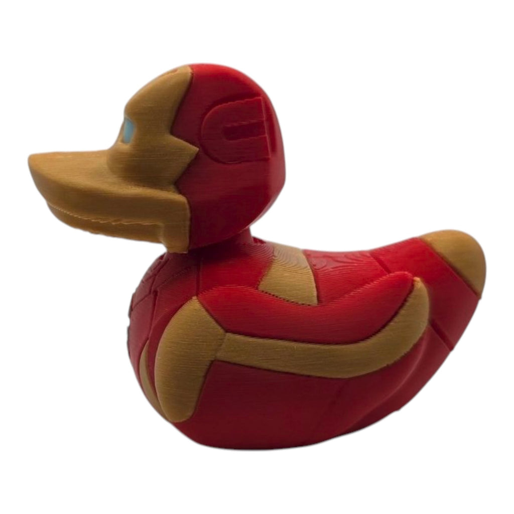 Iron Man Inspired Duck 3D Printed Collectible Figure Marvel Fan Unique Desk Toy Office Display Shelf Statue Avenger - JM Designs